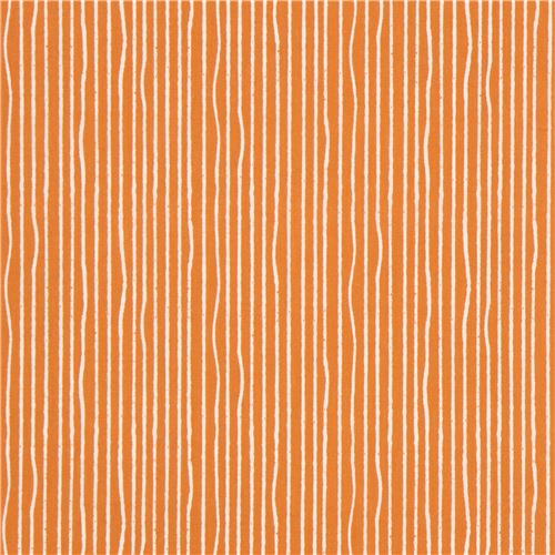 light cream with orange stripe organic fabric by birch from the USA 3