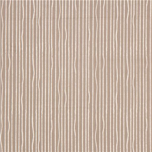 light cream with taupe stripe organic fabric by birch from the USA ...