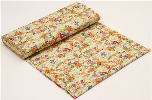 light green Alexander Henry animal fabric with music 3