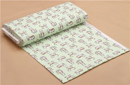 light green tiger Michael Miller animal flannel fabric from the USA 3