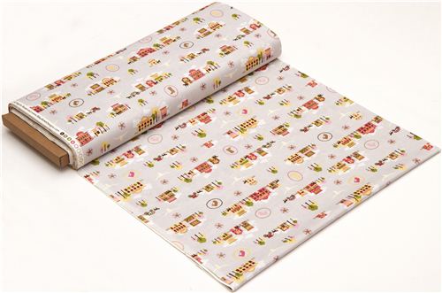 light grey Riley Blake cowboy fabric saloon western 3