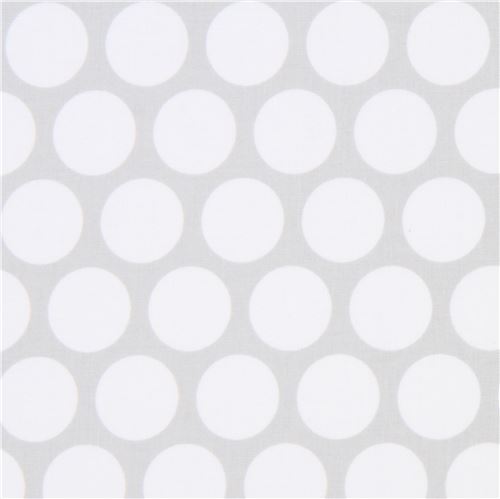 light grey Robert Kaufman white dot fabric Spot On Studio RK Fabric by ...