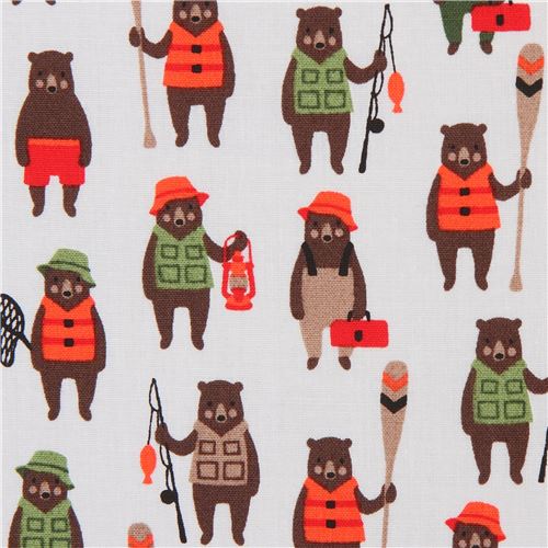 light grey bear fabric by Robert Kaufman Fabric