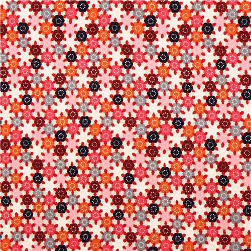 light grey flower fabric by Alexander Henry USA Indochine 3