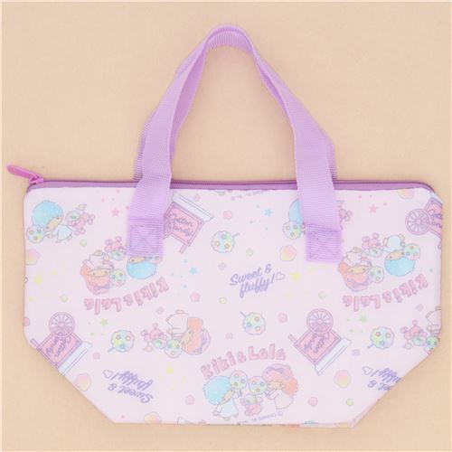 light pink Little Twin Stars thermal lunch bag - modeS4u