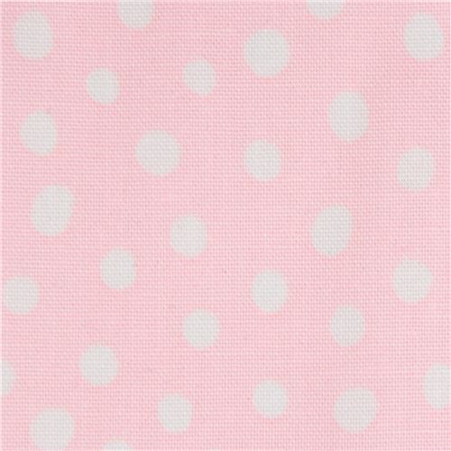 light pink Robert Kaufman small dot fabric Penned Pals Fabric