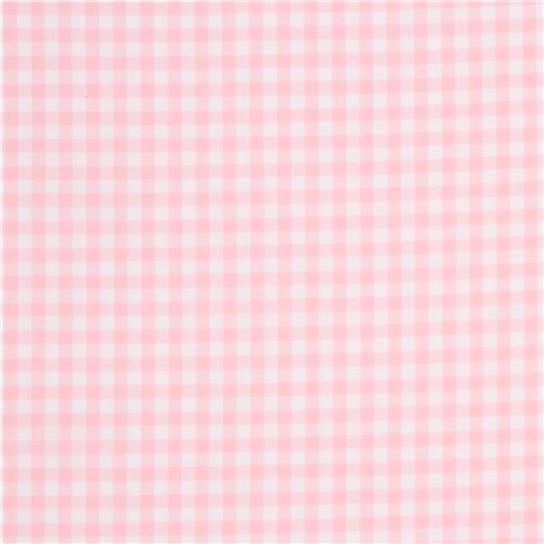light pink white checkered Robert Kaufman fabric Carolina Gingham - modeS4u