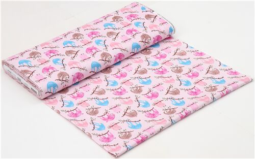 Remnant (25 x 112 cm) - light pink Timeless Treasures sloth fabric 4