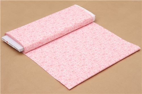 light pink cute small white pink flower Cloud 9 organic cotton fabric Stay Gold 3
