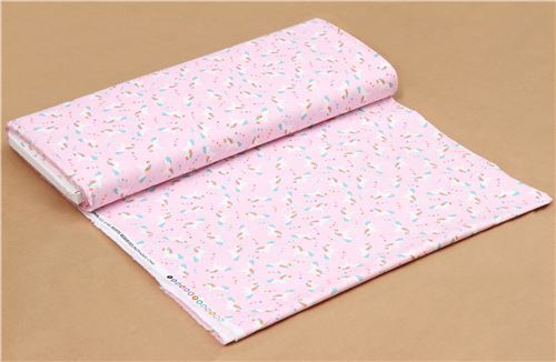 Remnant (30 x 112 cm) - light pink fabric with unicorn mini star by Timeless Treasures 4