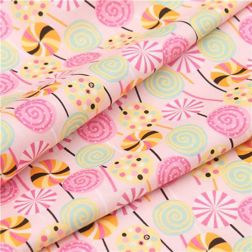 Remnant (24 x 109 cm) - light pink lollipop fabric by Ink & Arrow 4