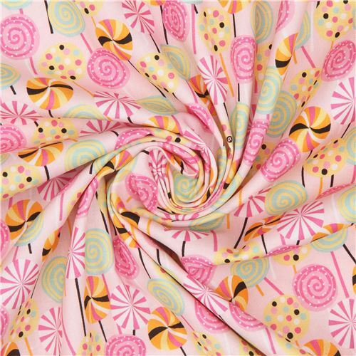 Remnant (24 x 109 cm) - light pink lollipop fabric by Ink & Arrow 5