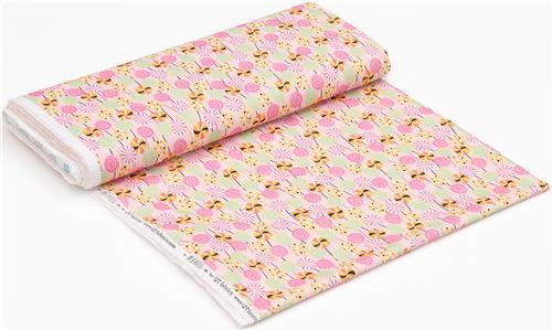 Remnant (24 x 109 cm) - light pink lollipop fabric by Ink & Arrow 6