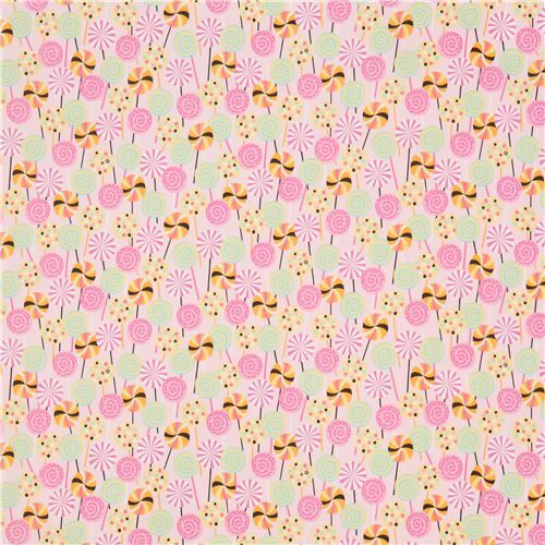 Remnant (24 x 109 cm) - light pink lollipop fabric by Ink & Arrow 3
