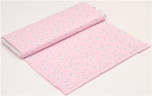 rosa maritimer Wal Tier Stoff von Michael Miller   3