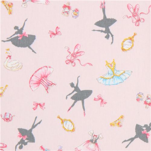 tessuto rosa chiaro ballerine balletto popeline Cosmo dal Giappone Tessuto