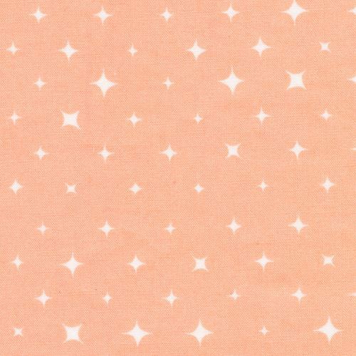 Light Pink With White Star Cloud 9 Organic Cotton Fabric We Are All 