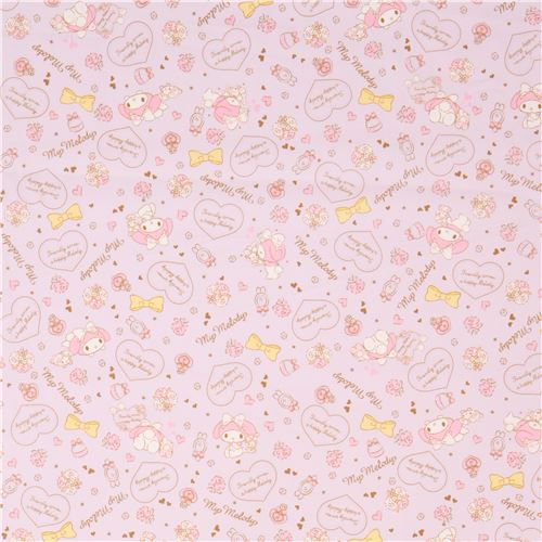 light purple My Melody rabbit heart flower bow oxford fabric 2