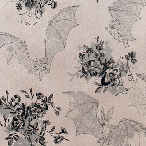 Angelas Attic Lace Bats Florals - Remnant (114cm x 25cm)