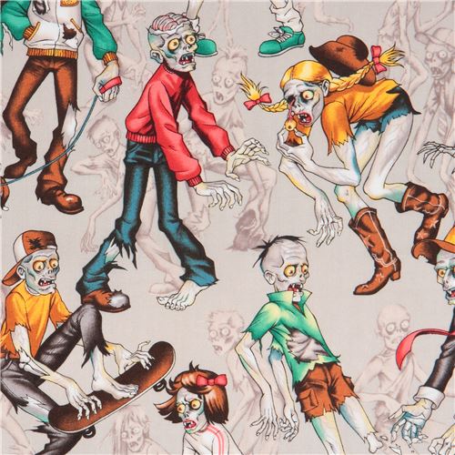 light taupe Alexander Henry fabric Zombie High Fabric