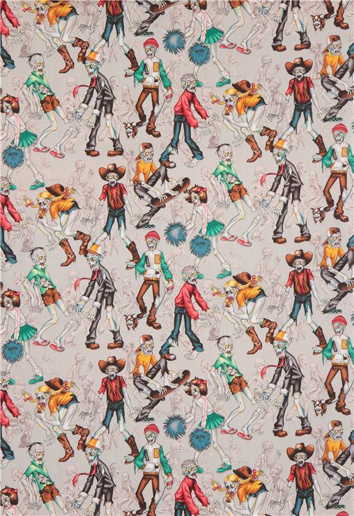 light taupe Alexander Henry fabric Zombie High 2