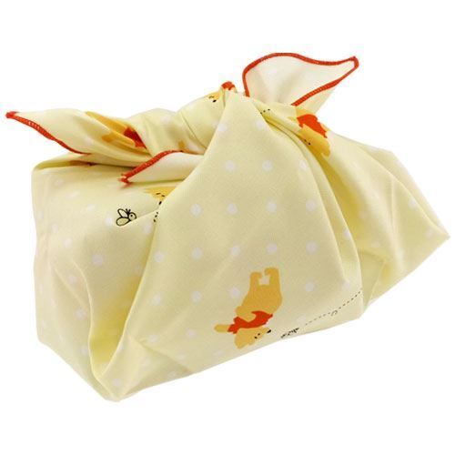 light yellow Winnie the Pooh dot lunch cloth towel from Japan 2