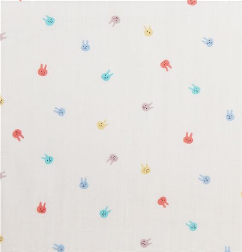 Kawaii Scattered Tiny Bunny Rabbit Fabric