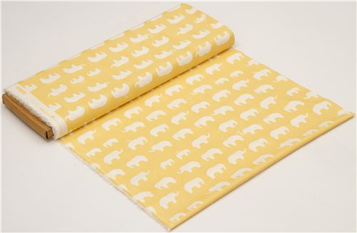 hellhelber birch Bio-Stoff mit wei�en Elefanten USA 3