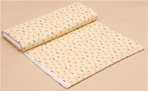 light yellow cute small surfer surfboard fabric by Dear Stella USA 3