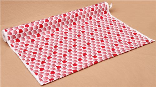 lightweight white apple cotton sateen fabric by Kokka 3