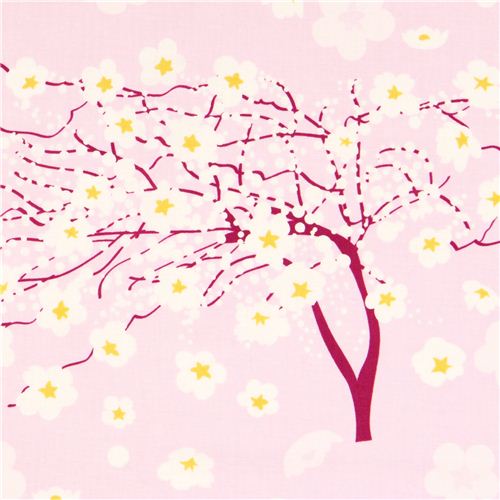 lilac flower fabric Michael Miller Breeze cherry blossom 1