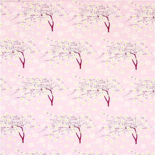 lilac flower fabric Michael Miller Breeze cherry blossom 2