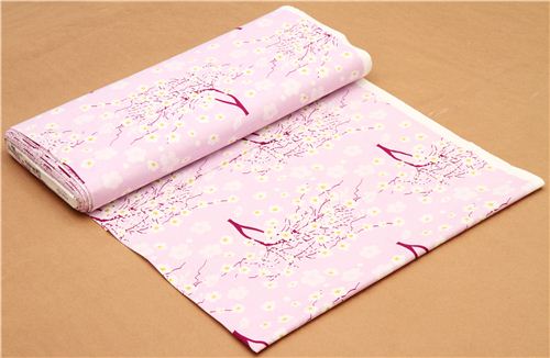 lilac flower fabric Michael Miller Breeze cherry blossom 3