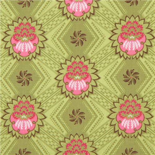 lime green Michael Miller flower fabric modeS4u