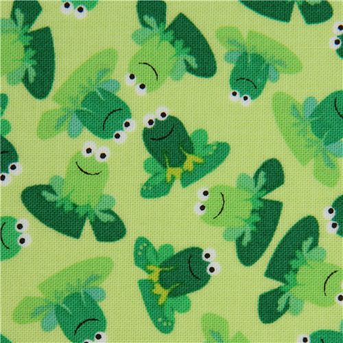 lime green frog fabric by Timeless Treasures USA Fabric by Timeless ...