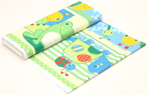 lime green frog panel animal fabric Timeless Treasures 4