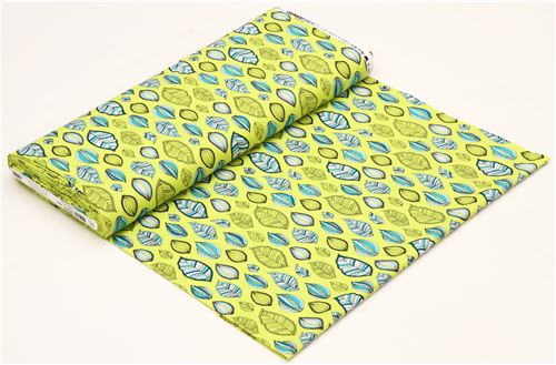 lime green leaf fabric by Robert Kaufman USA 3