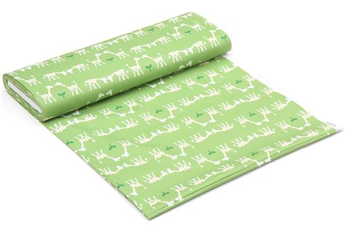 lime green with cute funny giraffe animal oxford fabric from Japan 3
