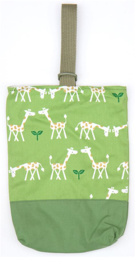 lime green with cute funny giraffe animal oxford fabric from Japan 5