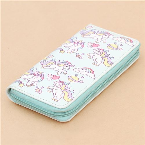 long unicorn wallet in light turquoise modeS4u