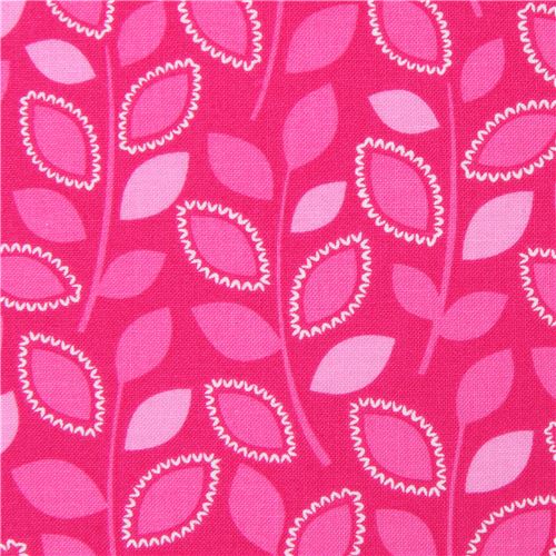 Magenta Michael Miller Fabric Leaf Branching Out - 