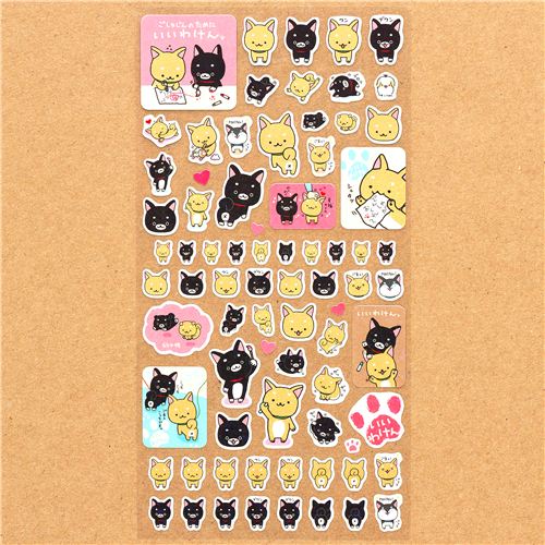 many little Iiwaken dog stickers from Japan - Sticker Sheets - Stickers ...