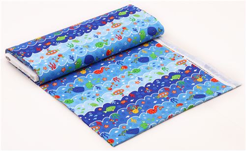 marine blue sea creature wave fabric 'Oceans of Fun' Blank Quilting USA 4