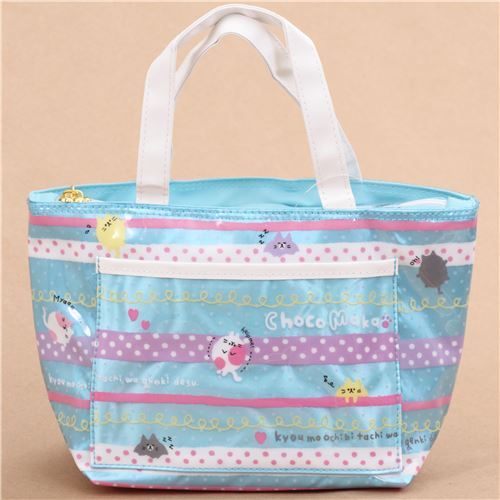 metallic blue cat lunch bag thermal bag from Japan modeS4u
