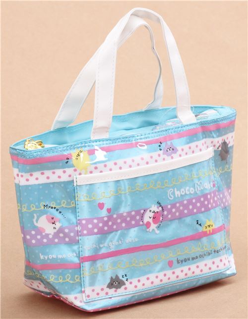 metallic blue cat lunch bag thermal bag from Japan modeS4u