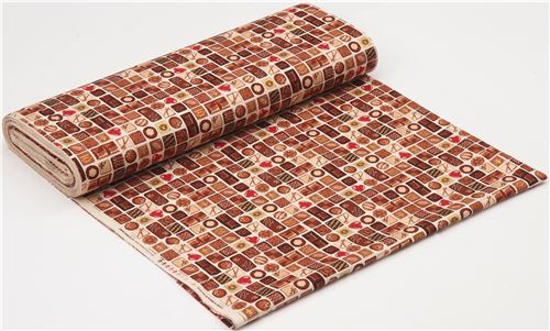 Resto de (39 x 112 cm) - Tela oxford de Cosmo con bombones y dorados metalizados 7