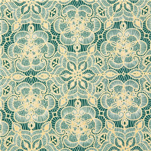 metallic gold Quilting Treasures lace digitally printed fabric cotton