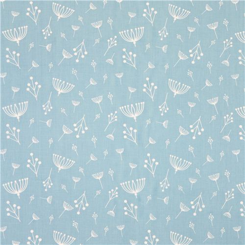 mineral blue flower organic fabric birch USA Twigs 2