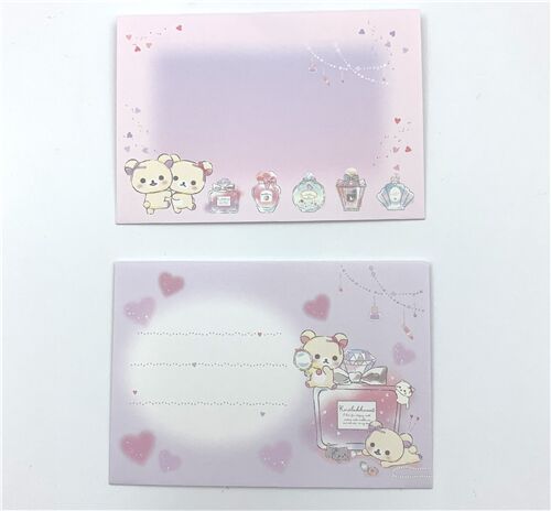 mini Korilakkuma and friends letter and envelope set by San-X 2