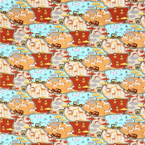 Mini Safari Tiere Stoff von Timeless Treasures USA 2